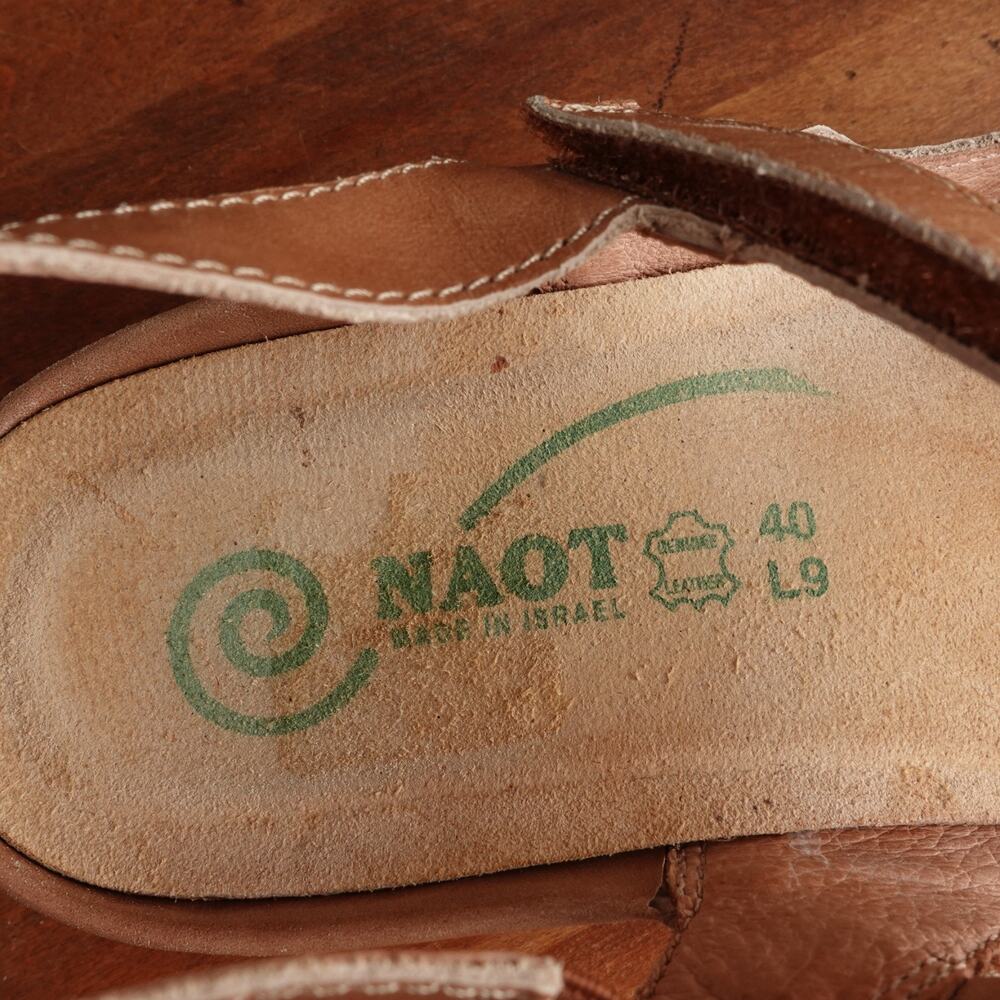 Naot Shoes WMS SZ EU 40 US 9 Brown Arataki Leather Slingback Comfort Flat Shoes - Picture 9 of 15
